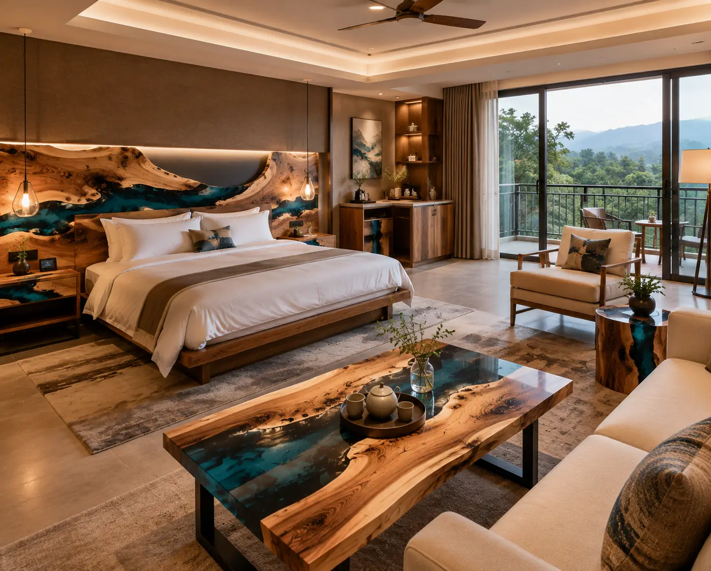 Luxury epoxy furniture solution for hospitality interior projects