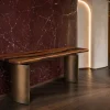 Custom Black Walnut River Epoxy Console Tables with Black Epoxy BCS008