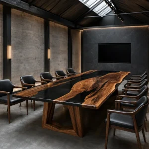 Custom Black Walnut Black River Conference Tables BCT001