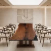 Custom Black Walnut Black Live Edge Table Conference Tables BCT004