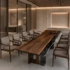 Custom Black Walnut Black Live Edge Table Conference Tables BCT006