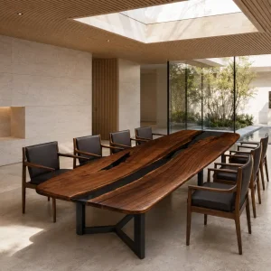 Custom Black Walnut Black Black River Conference Tables BCT009