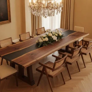 Custom Black Walnut Black Black River Conference Tables BCT011