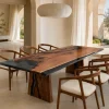 Custom Black Walnut Black Live Edge Dining Table BDT010