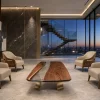 Custom Black Walnut River Epoxy Coffee Tables with Crystal Clear Epoxy BECT013