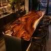 Custom Live Edge Bar Top with White epoxy