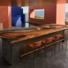 Custom Live Edge Bar Top with Black epoxy