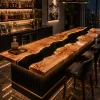 Handcrafted Bar Top with and Black epoxy resin SKU BT010