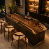 Custom Live Edge Bar Top with Black epoxy