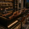 Custom Live Edge Bar Top with Black epoxy