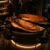 Custom Live Edge Bar Top with Black epoxy