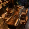 Custom Live Edge Bar Top with Crystal Clear epoxy