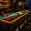 Custom Led Bar Top with Blue epoxy