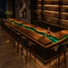 Custom Led Bar Top with Green epoxy