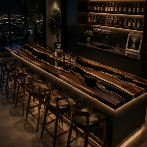 Custom Led Bar Top with Black epoxy