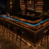 Custom Led Bar Top with Blue epoxy