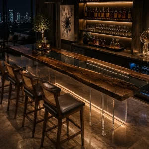 Custom Led Bar Top with Black epoxy