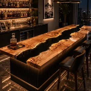 Custom Led Bar Top with Black epoxy