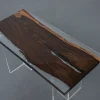 Designer Black Walnut Epoxy Live Edge Table made with reference BWE001
