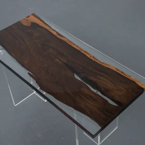Designer Black Walnut Epoxy Live Edge Table made with reference BWE001