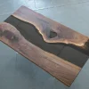 Designer Black Walnut Epoxy River Table made with reference BWE002