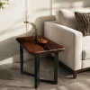 Custom Black Walnut River Epoxy End Tables with Black Epoxy BWE002