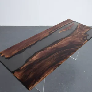 Designer Black Walnut Epoxy River Table made with reference BWE006