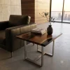 Custom Black Walnut Live Edge Epoxy End Tables with Black Epoxy BWE010