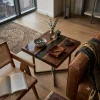 Custom Black Walnut River Epoxy End Tables with Black Epoxy BWE011