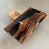 Handcrafted Black Walnut Epoxy Live Edge Table with SKU BWE015