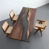 Premium custom Black Walnut Epoxy River Table SKU BWE018