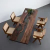 Made-to-order Black Walnut Epoxy River Table in model BWE020
