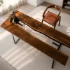 Made-to-order Black Walnut Epoxy River Table in model BWE024