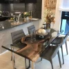 Made-to-order Black Walnut Epoxy Live Edge Table in model BWE029