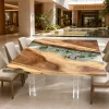 Bespoke Pond with Fish Conference Table featuring Crystal Clear epoxy resin product CC002