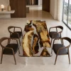 Luxury Dining Table crafted from and Crystal Clear epoxy resin SKU CC007