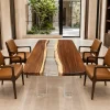 Luxury Dining Table crafted from and Crystal Clear epoxy resin SKU CC010