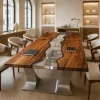 Custom Conference Table crafted from and Crystal Clear epoxy resin SKU CC011