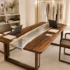Designer Office Table made with and Crystal Clear epoxy resin reference CC020