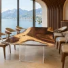Designer Walnut Live Edge Epoxy Table Top product CET002