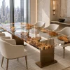 Designer Live Edge Epoxy Table Top made with Burl reference CET003