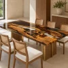 Handcrafted Epoxy Table Top with Walnut in a Live Edge design SKU CET006