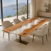 Premium custom Epoxy Table Top made from Walnut River SKU CET007