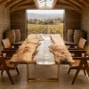 Made-to-order River Epoxy Table Top in French Poplar model CET012