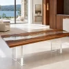Signature River Epoxy Table Top crafted from Walnut SKU CET013
