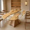 Premium custom Epoxy Table Top made from French Poplar Live Edge SKU CET014