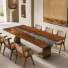 Designer Epoxy Table made with and Silver River epoxy resin reference DET004