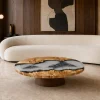 Custom French Poplar Live Edge Epoxy Round Table Top ERTT025