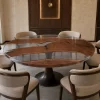 Custom Black Walnut Live Edge Epoxy Round Table Top ERTT026