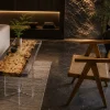 Custom French Poplar Live Edge Epoxy End Tables with Crystal Clear Epoxy FE001